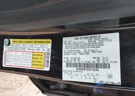 2015 Ford Fusion Se z USA, uszkodzony, nr VIN 3FA6P0H72FR176246